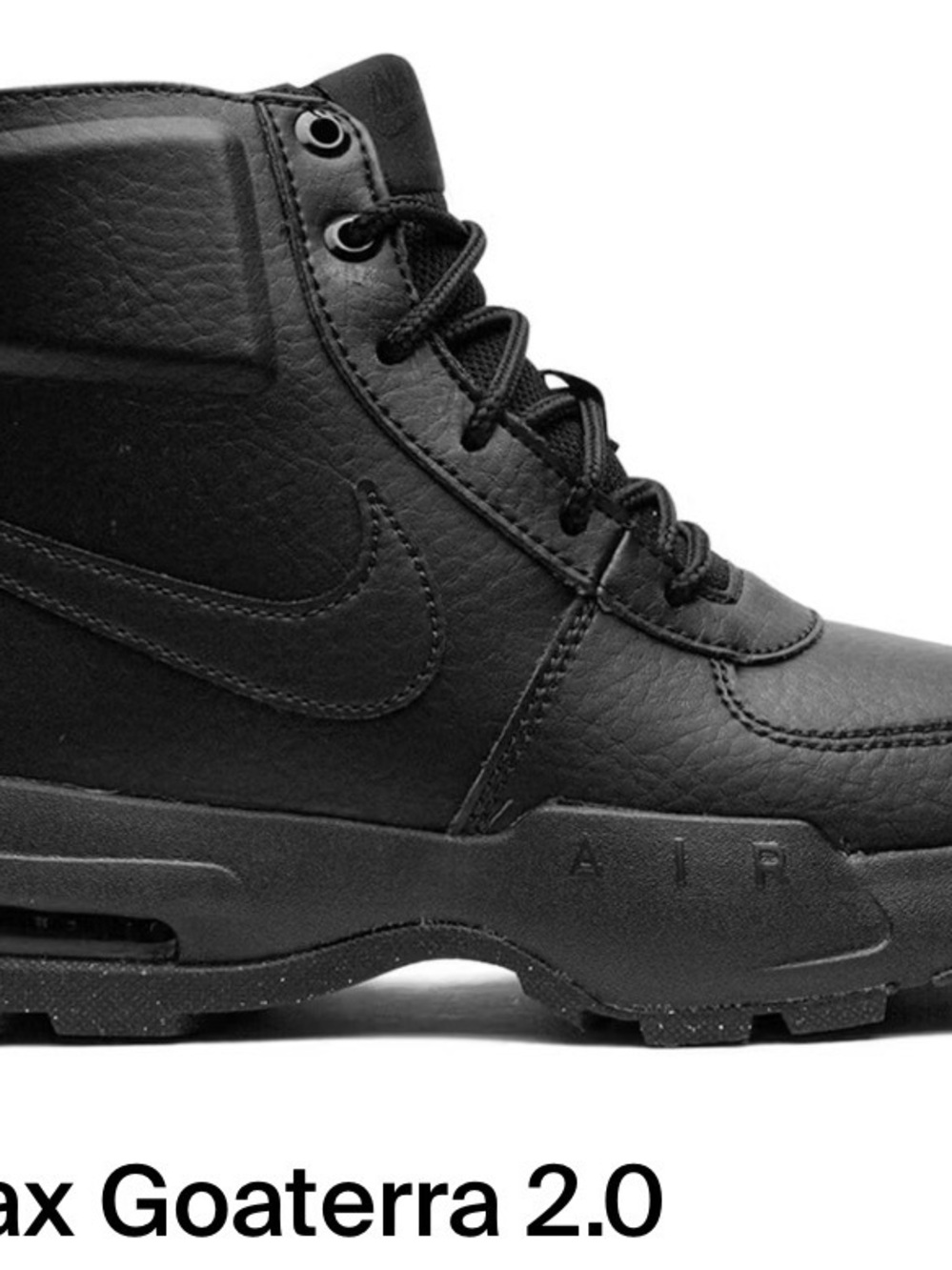 Nike Kids All-Black High-Top Lace-Up Boot